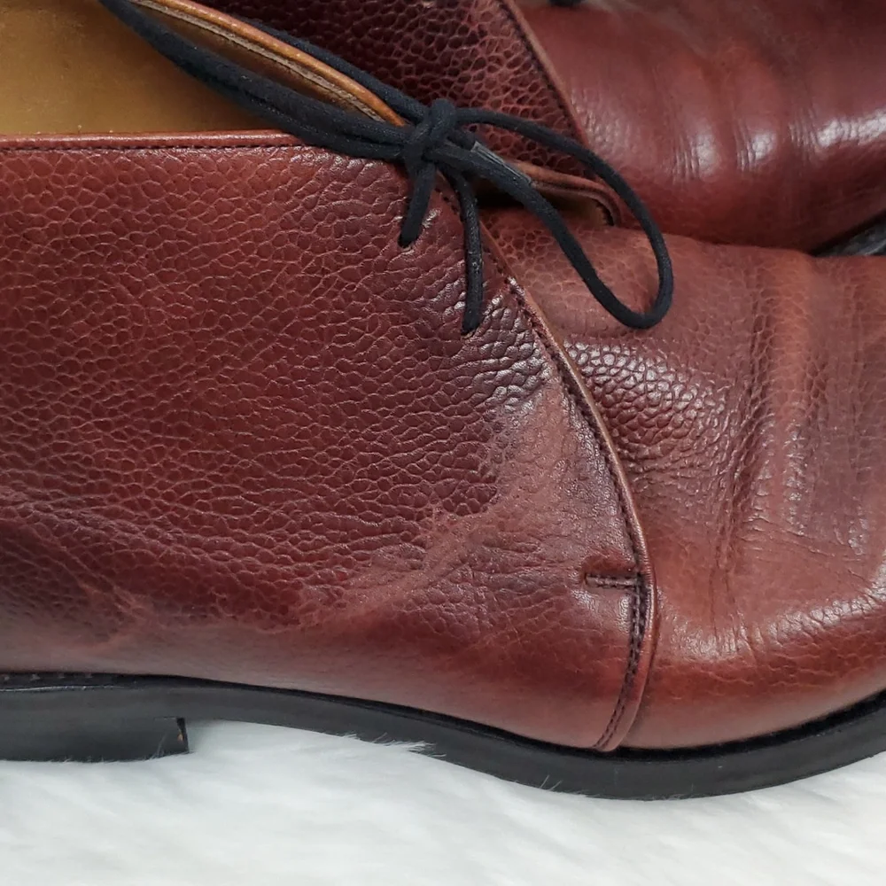 Peal & Co Brooks brothers leather lace brown shoes men size 9